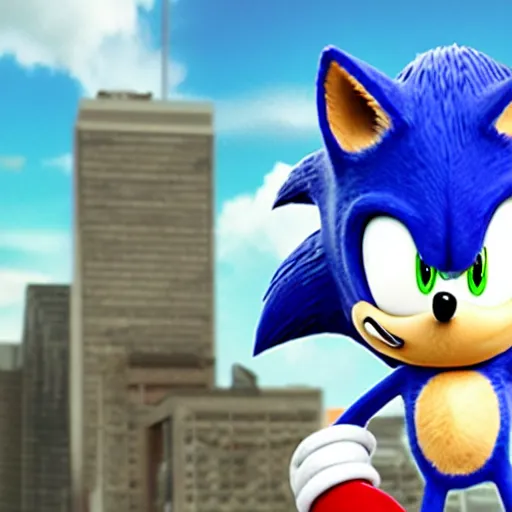 Image similar to sonic the hedgehog ceo