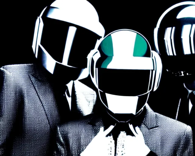 Image similar to Abbott and Costello meet Daft Punk