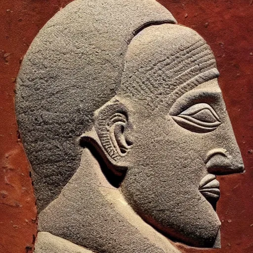 Prompt: joe biden's head, ancient mesopotamian artwork, very detailed, very intricate,