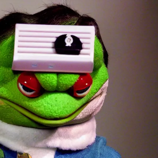 Image similar to pepe frog from the jim henson company