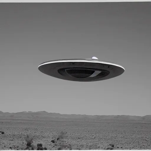 Image similar to vintage photograph unpublished photo of UFO in the desert of roswell sepia