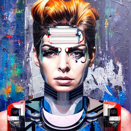 Image similar to portrait of a female android by Sandra Chevrier