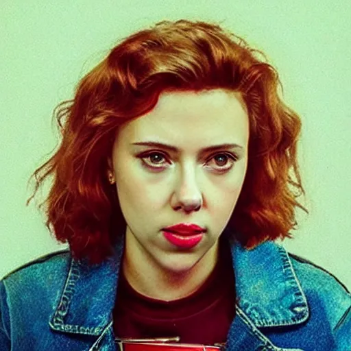 Prompt: “ scarlett johansson portrait, stranger things character, 8 0 s, neon, high school, student, vhs, arcade, fiction, steven spielberg, hyperrealistic, dramatic, heroic, epic, cinematic lighting ”