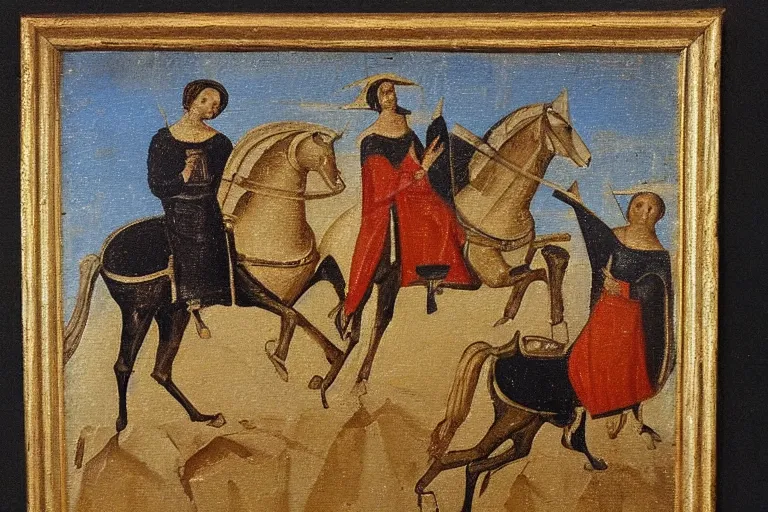 Image similar to medieval elegant painting of a c 4 charge, oil painting