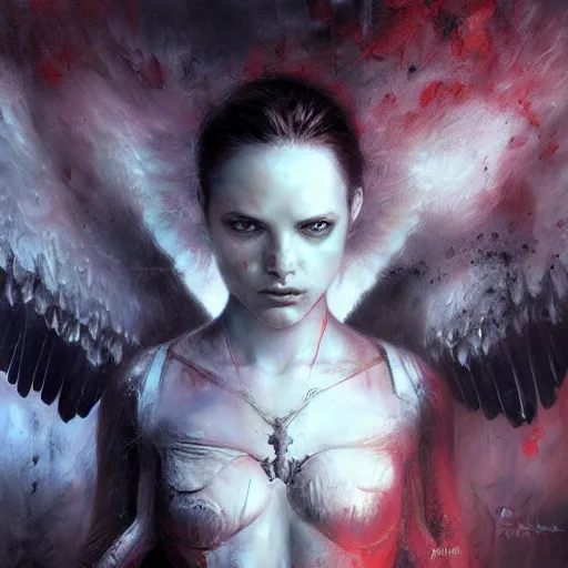 Image similar to every angel is terrifying by raymond swanland, highly detailed