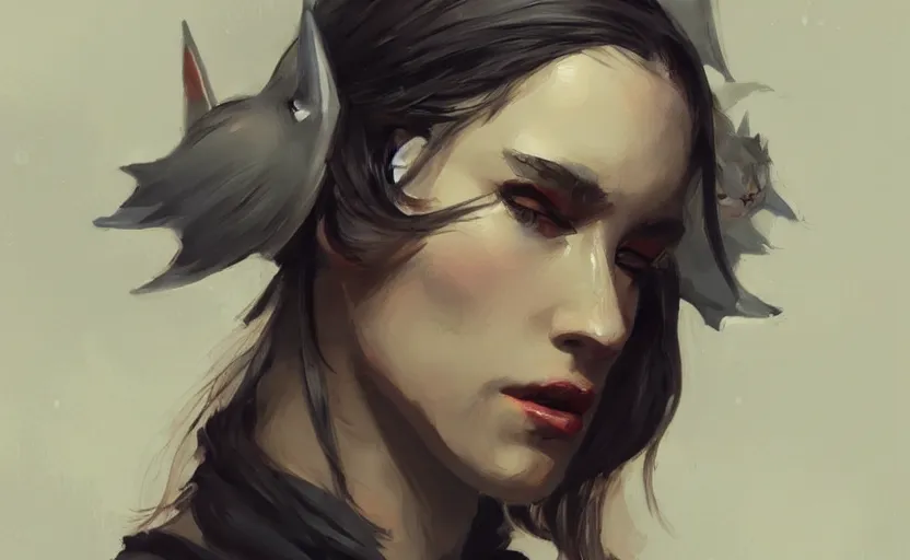 Prompt: a painting of swervy trending on artstation in the style of greg rutkowski, beautiful, sensual, natural, woman, cat ears