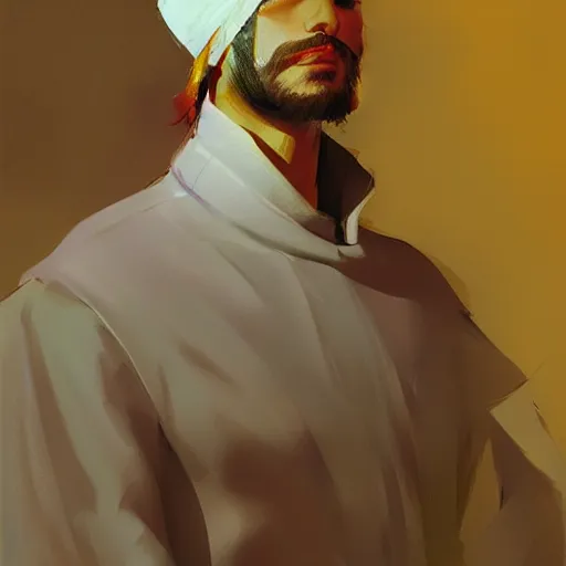 Image similar to portrait of a persian prince from tales of yore by yanjun cheng