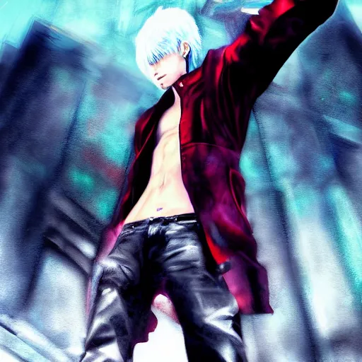 Image similar to devil never cry by wlop