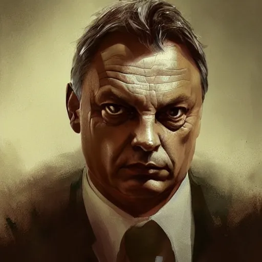 Image similar to viktor orban selfie with detailed eyes by greg rutkowski