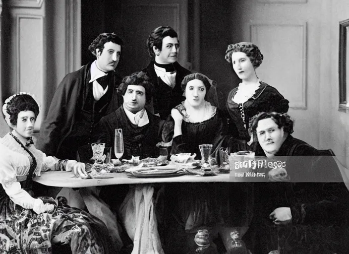 Image similar to a daguerrotype of friends sitcom in 1 8 0 0 s, vintage