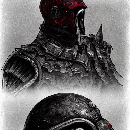 Image similar to crow skull knight helmet, headshot, side elevation, grimdark, fantasy, dark souls, hyperrealistic, art by mike franchina