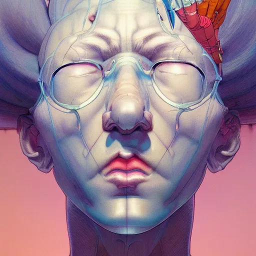 Image similar to prompt : monumental portrait soft light painted by james jean and katsuhiro otomo and erik jones, inspired by akira anime, smooth face feature, intricate oil painting, high detail illustration, sharp high detail, manga and anime 1 9 9 9