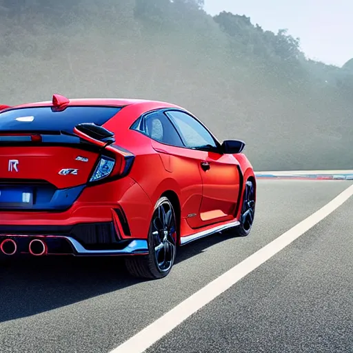 Image similar to 2 0 2 0 civic coupe type r from behind