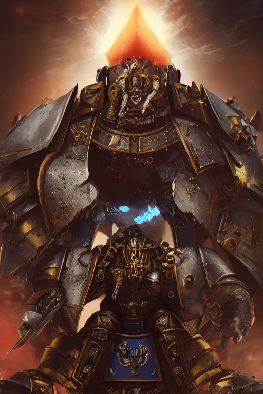 Image similar to queen portrait heros warhammer 4 0 k horus heresy fanart - the primarchs emperor by johannes helgeson animated with vfx concept artist & illustrator global illumination ray tracing hdr fanart arstation zbrush central hardmesh 8 k octane renderer comics stylized