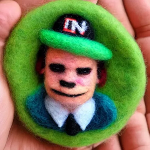 Image similar to bolsonaro needle felted , needle felting art