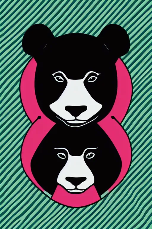 Image similar to Portrait of a panda as a wrestler, sticker, colorful, illustration, highly detailed, simple, smooth and clean vector curves, no jagged lines, vector art, smooth