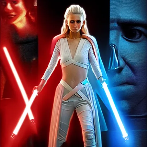 Image similar to First image from Star Wars Skywalker starring Paris Hilton (2035), 8k, HDR