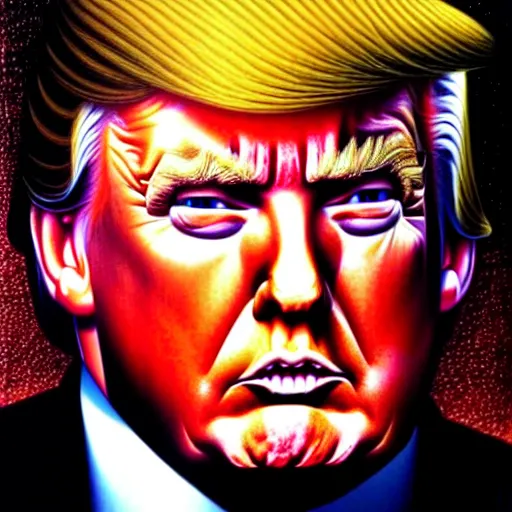 Image similar to portrait of donald trump in the style jason edmiston