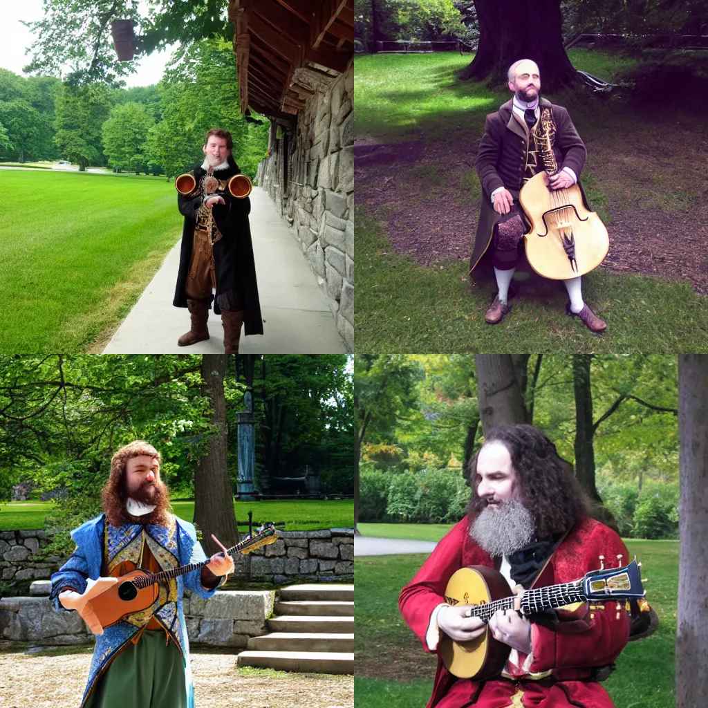 Prompt: a bard visiting bard college