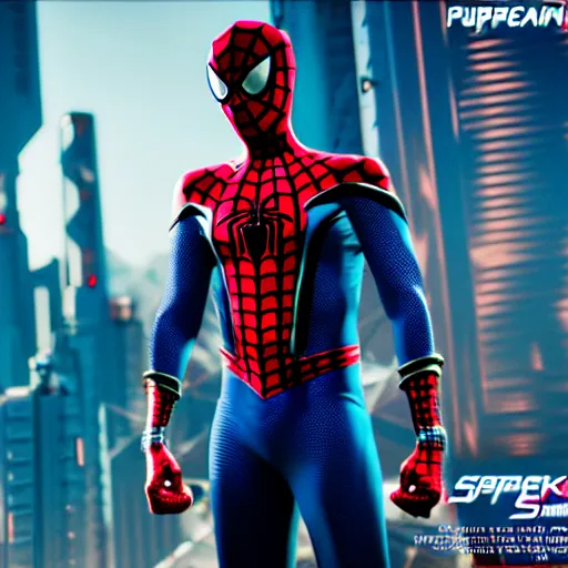 Image similar to futuristic arabic version of spiderman ps 4 suit in cyberpunk 2 0 7 7, cyberpunk style spiderman, fantasy, d & d, elegant