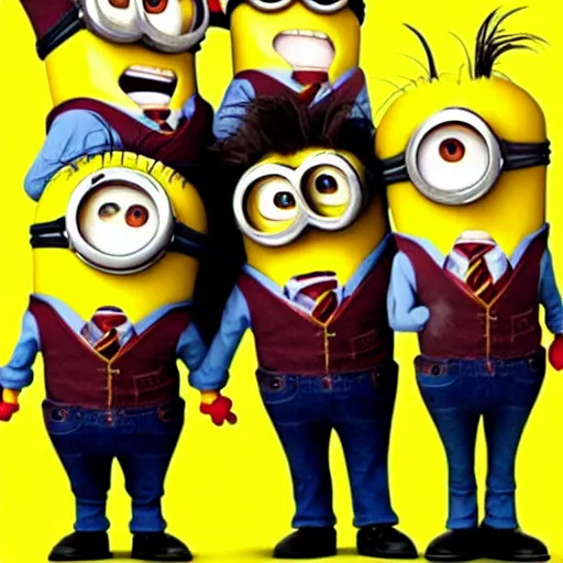 Prompt: Harry Potter!!!, the minions