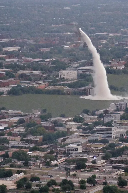 Prompt: a giant tornado in washington dc