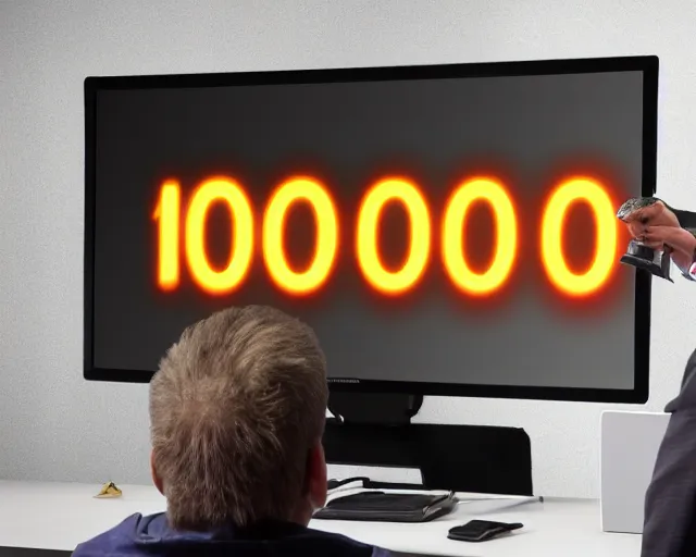 Image similar to man wearing guy fawkes mask examines numbers on large monitor intensely, corporate photo, cinematic lighting