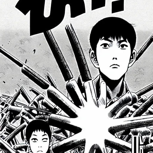 vietnam war manga by junji ito, Stable Diffusion