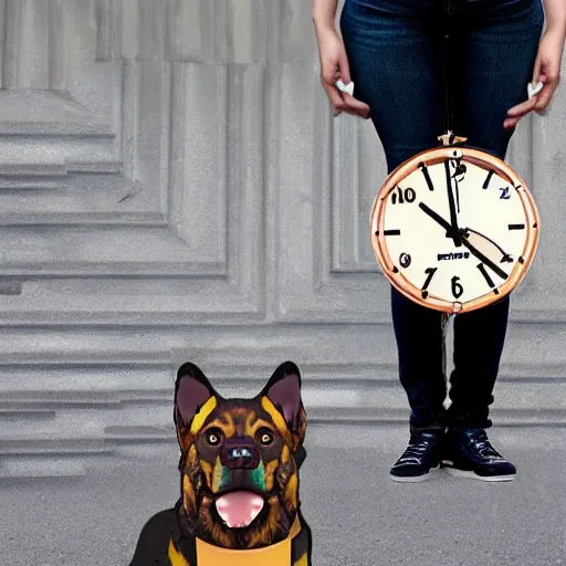 Image similar to clockpunk manipulative system dog