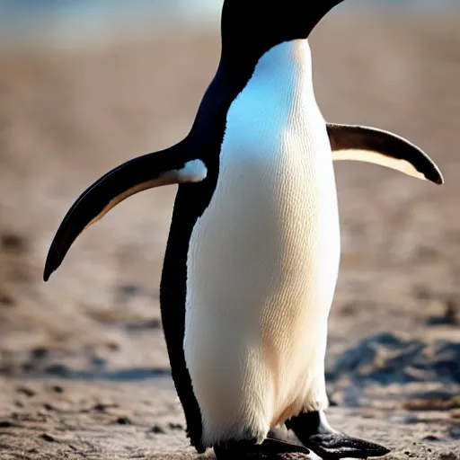 Prompt: A photo of a penguin wearing a top hat