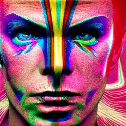 Prompt: ziggy stardust from mars anamorphic illusion 4 k in the style of edgar mueller