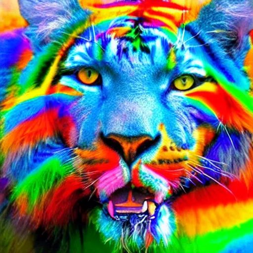 Image similar to 🌈 🐯