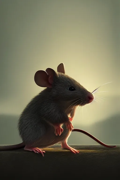 Image similar to portrait of a adorable mouse critter, dramatic lighting, cinematic, establishing shot, extremly high detail, photo realistic, cinematic lighting, post processed, concept art, artstation, matte painting, style by eddie mendoza, raphael lacoste, alex ross