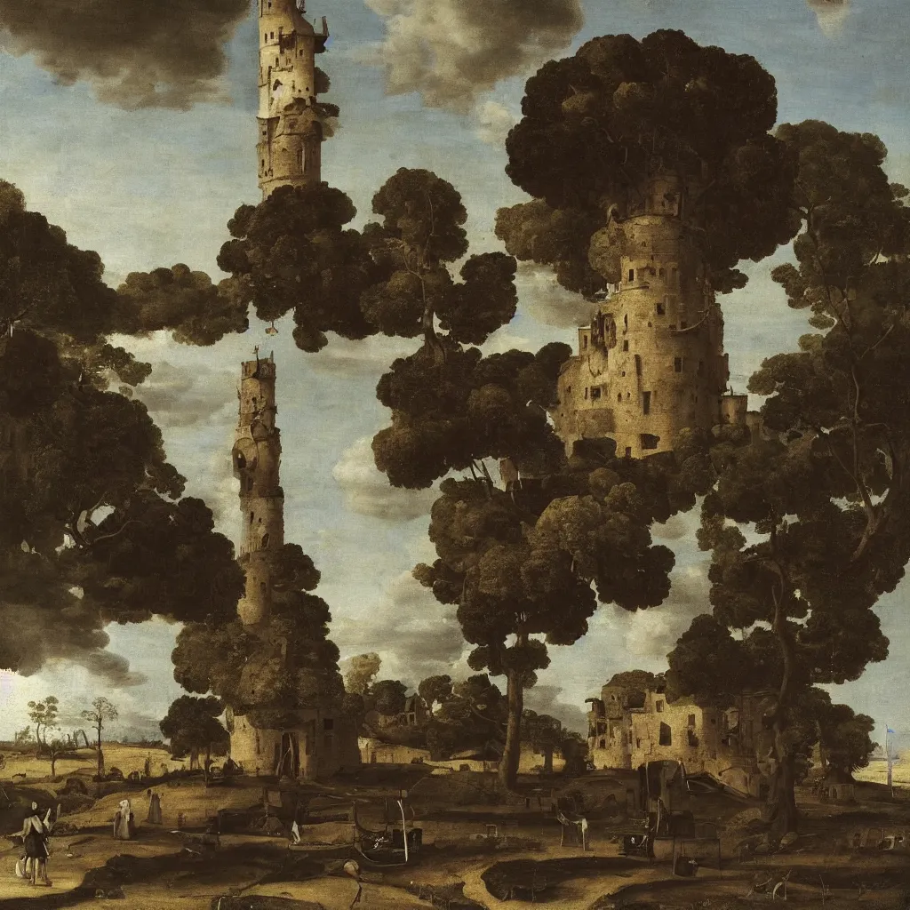 Prompt: a single! colorful!! fungus tower clear empty sky, a high contrast!! ultradetailed photorealistic painting by pieter claesz and giorgio de chirico, hard lighting, masterpiece