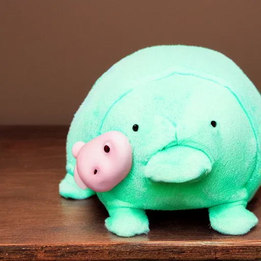 Prompt: blobfish beanie baby in mint condition, 8 k photograph