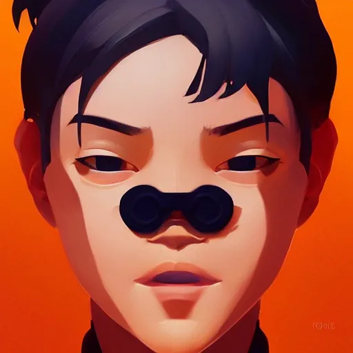 Image similar to face icon stylized minimalist sony playstation 5, loftis, cory behance hd by jesper ejsing, by rhads, makoto shinkai and lois van baarle, ilya kuvshinov, rossdraws global illumination