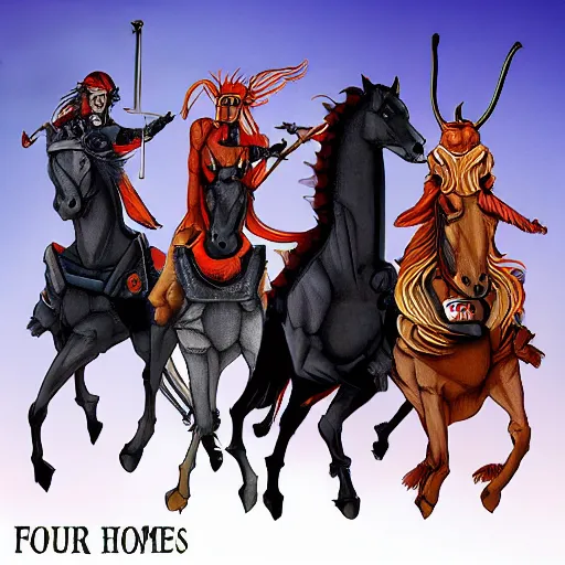 Image similar to four horsemen of the apocalypse