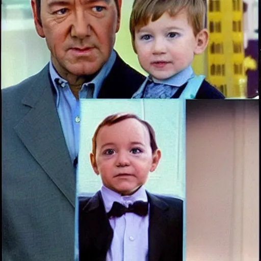 Image similar to toddler kevin spacey cannot be trusted