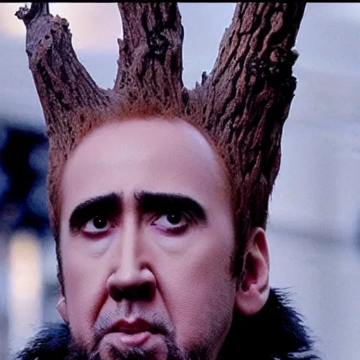 Prompt: nicolas cage is groot