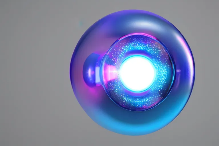 Image similar to iridescent blue bubble logo realistic lighting, octane render, by wlop, artgerm, trending on artstation