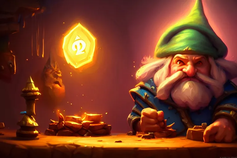 Image similar to [ important ] amazing portrait of funny gnome ], hearthstone splash art, deiv calviz, splash art, natural light, elegant, intricate, fantasy, atmospheric lighting, by greg rutkowski, hearthstone splash art, hd wallpaper, ultra high details, cinematic composition, professional master piece made in one year