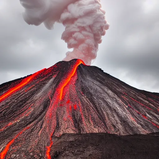 Image similar to Volcano with teeth