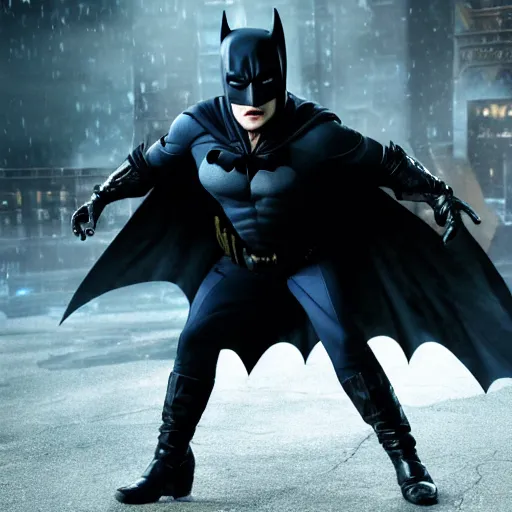 Prompt: film still of johnny depp as batman in the new batman movie, 4 k