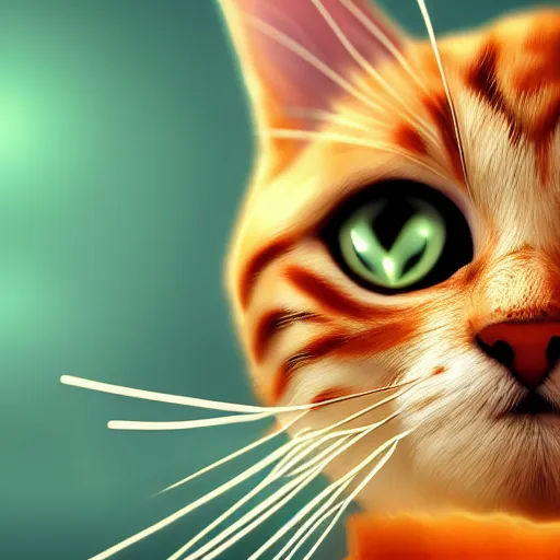 Image similar to cat theme logo, cat theme banner, cat design, a smiling cat, trending on artstation, lovely and cute, fantasy art, 8 k resolution, cynical realism, computer art, conceptual art