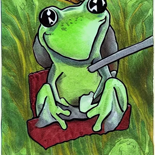 Image similar to wholesome ninja frog