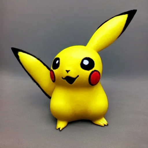 Image similar to Pikachu Sculpture made out of pebbles