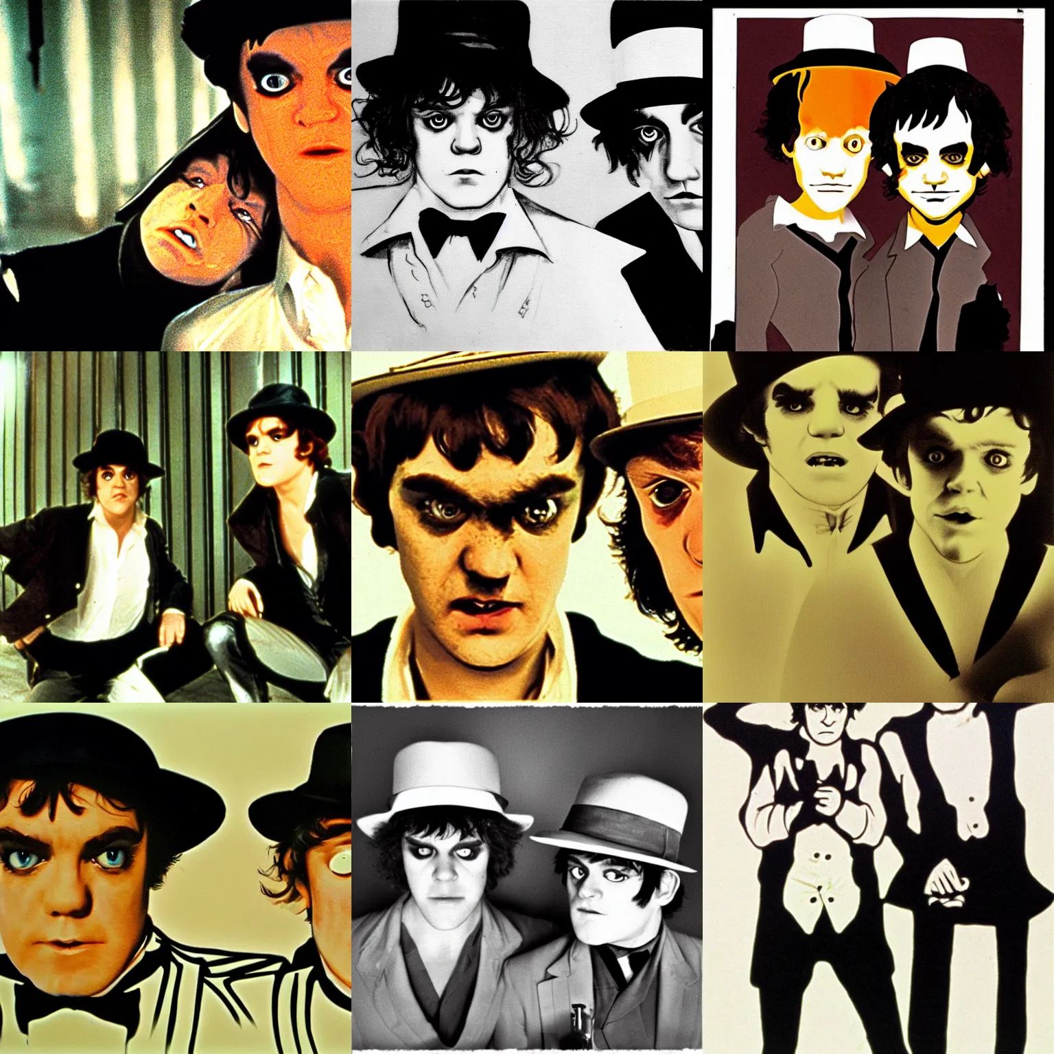 Prompt: Two droogs from clockwork orange