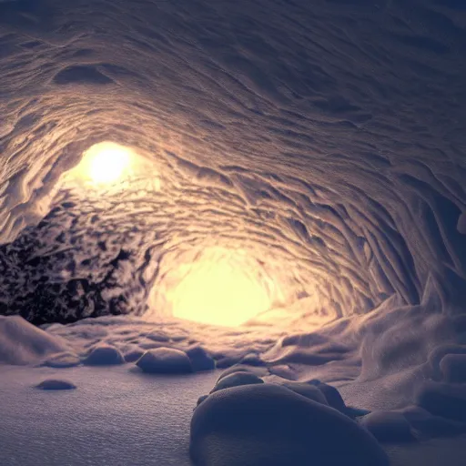 Image similar to frozen cold ice cave in iceland, octane render, unreal engine 5, photoreal 🧊❄️🥶, cold atmosphere, deep image, sharp focus, 8k, 4k