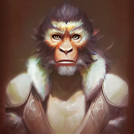 Prompt: Portrait of Wukong by Mandy Jurgens