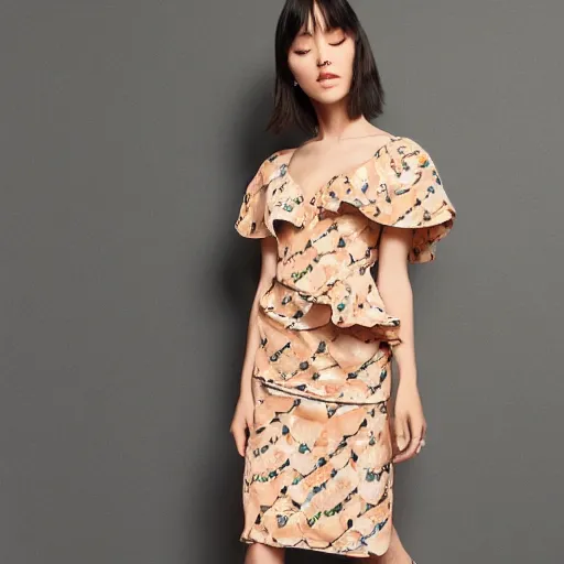 Image similar to croissant based dress